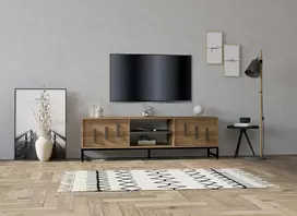 TV staliukas Kalune Design Shape, riešutas (Walnut), 160 cm x 40 cm x 50 cm