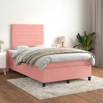 miegamo lovos 120 200 - vidaXL Lova su spyruoklėmis ir čiužiniu, 120 x 200 cm, rožinė (Pink) - 1 nuotrauka