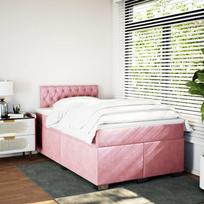 miegamo lovos 120 200 - vidaXL Lova su spyruoklėmis ir čiužiniu, 120 x 200 cm, rožinė (Pink) - 9 nuotrauka