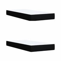 miegamojo lova 200x200 - vidaXL Lova su spyruoklėmis ir čiužiniu, Juodas (Black), 200x200 cm, audinys - 5 nuotrauka