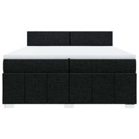 miegamojo lova 200x200 - vidaXL Lova su spyruoklėmis ir čiužiniu, Juodas (Black), 200x200 cm, audinys - 10 nuotrauka