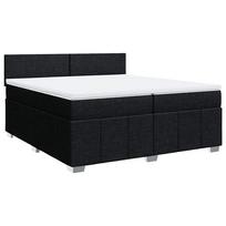 miegamojo lova 200x200 - vidaXL Lova su spyruoklėmis ir čiužiniu, Juodas (Black), 200x200 cm, audinys - 12 nuotrauka