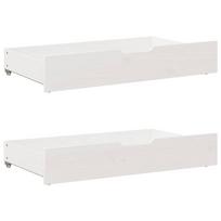 balta miegamojo lova - Lova VLX With Drawers 3083675, balta, 98x204 cm, su grotelėmis - 5 nuotrauka