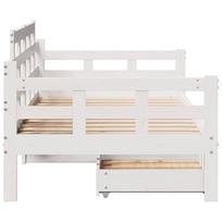 balta miegamojo lova - Lova VLX With Drawers 3083675, balta, 98x204 cm, su grotelėmis - 8 nuotrauka