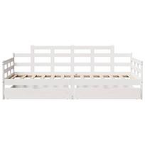 balta miegamojo lova - Lova VLX With Drawers 3083675, balta, 98x204 cm, su grotelėmis - 9 nuotrauka