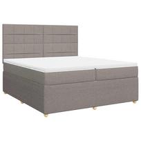 miegamojo lova 200x200 - vidaXL Lova su spyruoklėmis ir čiužiniu, taupe (Taupe), 200x200 cm, audinys - 12 nuotrauka