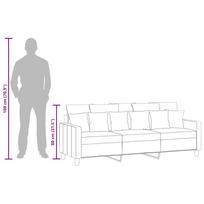 180 cm sofa - vidaXL Trivietė sofa, raudonojo vyno spalvos, 180cm, audinys - 2 nuotrauka