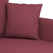 180 cm sofa - vidaXL Trivietė sofa, raudonojo vyno spalvos, 180cm, audinys - 5 nuotrauka