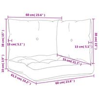 kedziu pagalveles - Kėdžių pagalvėlė VLX Polyester 44652, pilka, 1030 mm x 580 mm, 3 vnt. - 2 nuotrauka