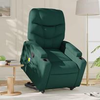 Fotelis VLX Stand-up Massage Reclining Chair, žalias, 66 cm x 83.5 cm x 104 cm