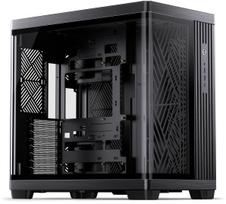 grudintas stiklas - Jonsbo TK-4 Midi-Tower ATX korpusas, grūdintas stiklas, Juodas (Black) - 1 nuotrauka