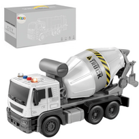 betonas - LEAN Toys Mėlyna (Blue) betono maišyklė besisukanti kriaušė su šviesomis ir garsais 1:16 - 1 nuotrauka
