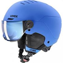 vaikiskas salmas - Slidinejimo šalmo ir akinių rinkinys Uvex Rocket JR Visor, mėlynas, 54-58 cm - 1 nuotrauka