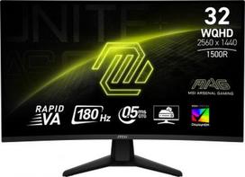 MSI MAG 32CQ6F 31.5", VA, 180Hz, Išlenktas Juodas (Curved Black)