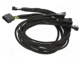 Akasa AK-CBFA03-45 PC fan Y-kabelis 5x 4-pin 0.45 m Juodas (Black)