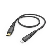 greito ikrovimo laidas - Hama 00183308 Greito įkrovimo/duomenų kabelis USB-C - Lightning 1.5m Juodas (Black) - 1 nuotrauka