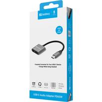 usb c audio adapter - Sandberg 136-67 USB-C garso adapteris PD65W Pilka (Gray) - 1 nuotrauka