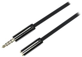Deltaco AUD-150 Garso Kabelis 3.5mm 0.5m Juodas (Black)