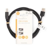 spausdintuvo kabelis - Nedis CCGT60100BK20 USB 2.0 A to B kabelis 2m Juodas (Black) - 2 nuotrauka