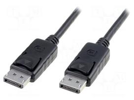 display port laidas - Assmann Cable Displayport to Displayport Black 2m - 1 nuotrauka