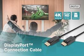 display port laidas - Assmann Cable Displayport to Displayport Black 2m - 2 nuotrauka