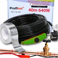 Šildymo kabelis su termostatu | nemokama juosta | 640w 40m
