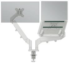 dvieju monitorius stovas - Leitz Ergo dual monitoriaus ir nešiojamojo kompiuterio laikiklis Grå (Gray) ,  65380085 - 1 nuotrauka