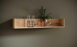 ADRK Furniture Sieninė lentyna Janez, ąžuolo (Oak), 120 cm x 20 cm x 20 cm