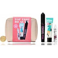 Benefit Top Trip Beauty Set rinkinys moterims (22 ml. bazė / gruntas + 8,5 g. blakstienų tušas + 3 g. antakių gelis + kosmetinė) - Rinkinys