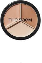 The Saem Cover Perfection Triple Pot maskuoklis - 01 Correct Beige 13.5 g