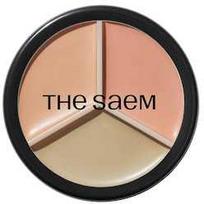 The Saem Cover Perfection Triple Pot maskuoklis 02 Kontūro rusvai gelsvas (Contour Beige), 13.5 g
