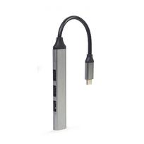 usb c a hub - Gembird I/O HUB USB-C 4PORT/UHB-CM-U3P1U2P3-03 Silver (Sidabrinis) - 2 nuotrauka