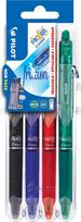 Pilot FriXion Clicker 0.7, Juoda (Black), Mėlyna (Blue), Žalia (Green), Raudona (Red), 4 vnt.