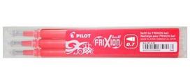 Pilot Frixion Ball, 0.7 mm, Raudona (Red), 3 vnt.