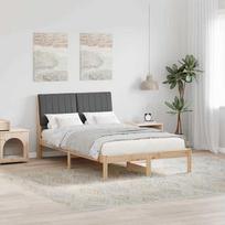 Lova VLX Solid Pinewood 283258, ruda, 204x124 cm, su grotelėmis