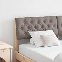vidaXL Apmušta lovos galvūgalis Taupe (Taupe) 160 cm, kietos pušies mediena