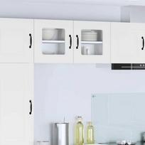 vidaXL Kalmar Sieninė spintelė su lentyna, Aukštai blizganti balta (High Gloss White)