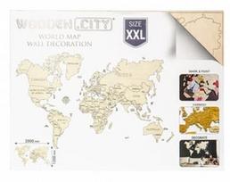 Wooden City Puzzle World Map XXL Natural 110pcs