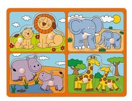 Woody Exotic Animals Educational Puzzle 8pcs 91914