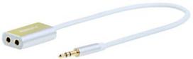 Remax 3.5mm Audio Splitter 1x 3.5mm Male To 2x 3.5mm Female 25cm White