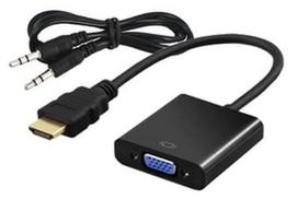 Savio Adapter HDMI / VGA / 3.5mm x2 Black 0.2m
