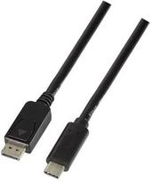 LogiLink Cable USB 3.2 Gen1x1 USB-C To DisplayPort 1.2 Connector 1.8m Black