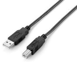 usb type b - Equip kabelis USB į USB, juodas  1.8 m - 1 nuotrauka