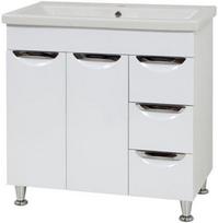 Sanservis Laura 80 2D with Basin White 80x79.7x45cm