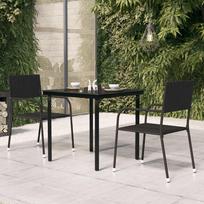 Lauko stalas VLX Dining 318746, juodas, 80 x 80 x 74 cm