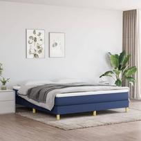 Lova VLX Bed Frame, mėlyna, 211x185 cm, su grotelėmis