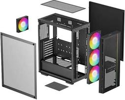 mesh korpusai - DeepCool MATREXX 55 MESH V4 C Juodas (Black) - 4 nuotrauka