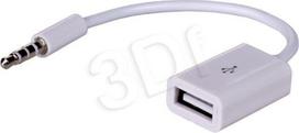Akyga Adapter USB / Mini Jack White