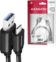 usb c to 3.2 gen 1 - Axagon Data and charging USB 3.2 Gen 1 cable lengh 1 m. 3A. Black braided. | BUCM3-AM10AB - 1 nuotrauka
