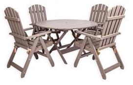 Folkland Timber Folding Garden Set Canada 4 Brown NUT